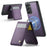 JEEHOOD For Samsung Galaxy A54 5G Leather Back Cover Magnetic Case  J06 Phone Case with Card Bag RFID Blocking - Purple - 2