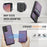 JEEHOOD For Samsung Galaxy A53 5G Leather Back Cover Magnetic Case  J06 Phone Case with Card Bag RFID Blocking - Purple - 5