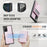JEEHOOD For Samsung Galaxy Note20 Leather Back Cover Magnetic Case  J06 Phone Case with Card Bag RFID Blocking - Pink - 5