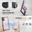 JEEHOOD For Samsung Galaxy Note 10 Plus 5G Leather Back Cover Magnetic Case  J06 Phone Case with Card Bag RFID Blocking - Pink - 5