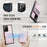 JEEHOOD For Samsung Galaxy Note20 Ultra Leather Back Cover Magnetic Case  J06 Phone Case with Card Bag RFID Blocking - Pink - 5