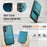JEEHOOD For Samsung Galaxy A15 5G / Galaxy A15 4G Leather Back Cover Magnetic Case  J06 Phone Case with Card Bag RFID Blocking - Blue - 5