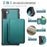 JEEHOOD For Samsung Galaxy Note 10 4G Case  J05 Leather Mobile Cover with Detachable Magnetic Card Bag - Blue - 2