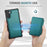 JEEHOOD For Samsung Galaxy Note 10 4G Case  J05 Leather Mobile Cover with Detachable Magnetic Card Bag - Blue - 6