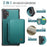 JEEHOOD For Samsung Galaxy Note 10 Plus 4G Case  J05 Leather Mobile Cover with Detachable Magnetic Card Bag - Blue - 2