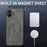 WANLONFENG For Samsung Galaxy A06 4G Magnetic Case  SD1 Series Nappa Texture PC TPU Phone Cover - Grey - 2