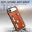 For iPhone Air Case Carbon Fiber Texture Leather Phone Back Cover with Card Holder - Brown - 3