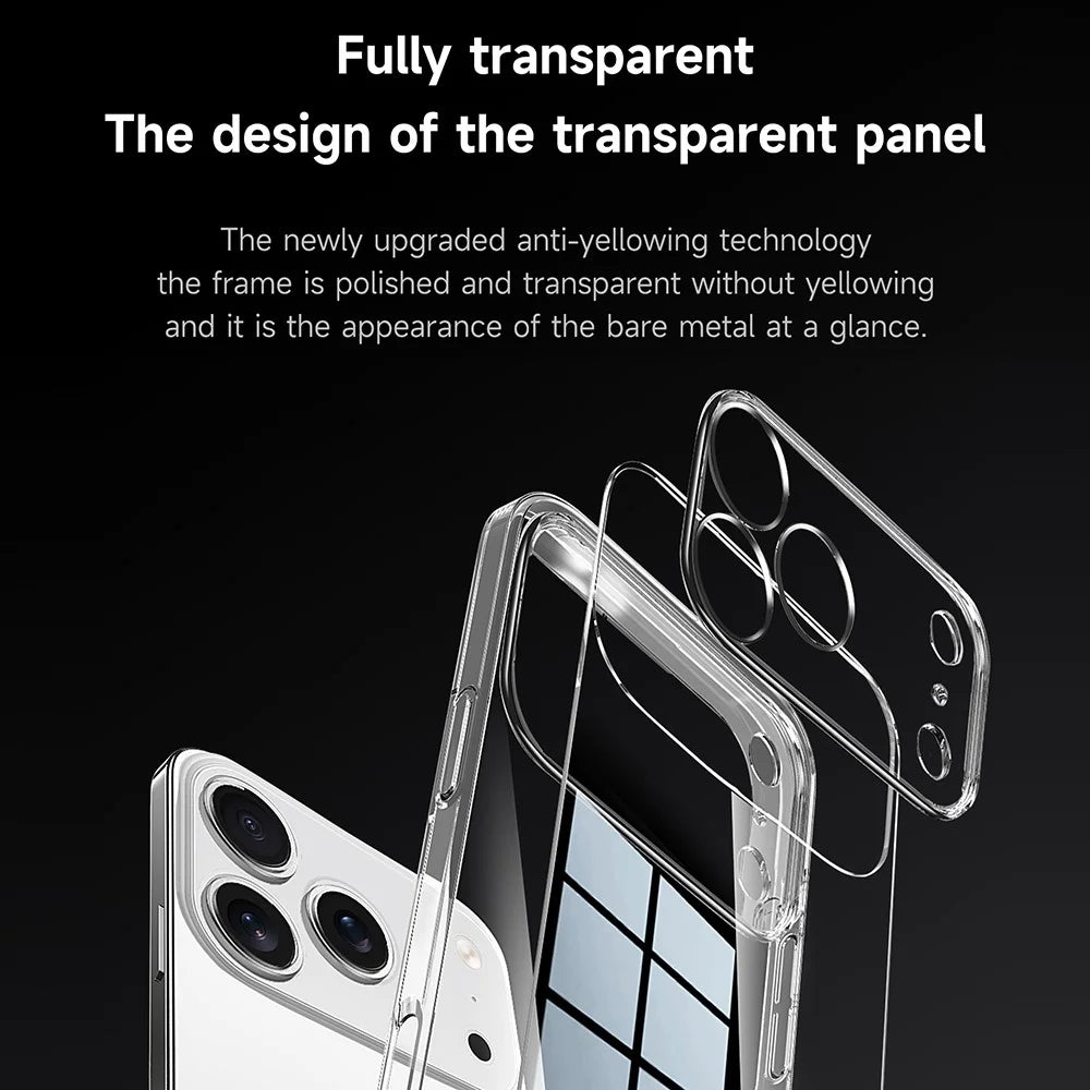 SULADA For iPhone 17 Pro Max Case Compatible with MagSafe Hard PC Crystal Clear Phone Cover - 4