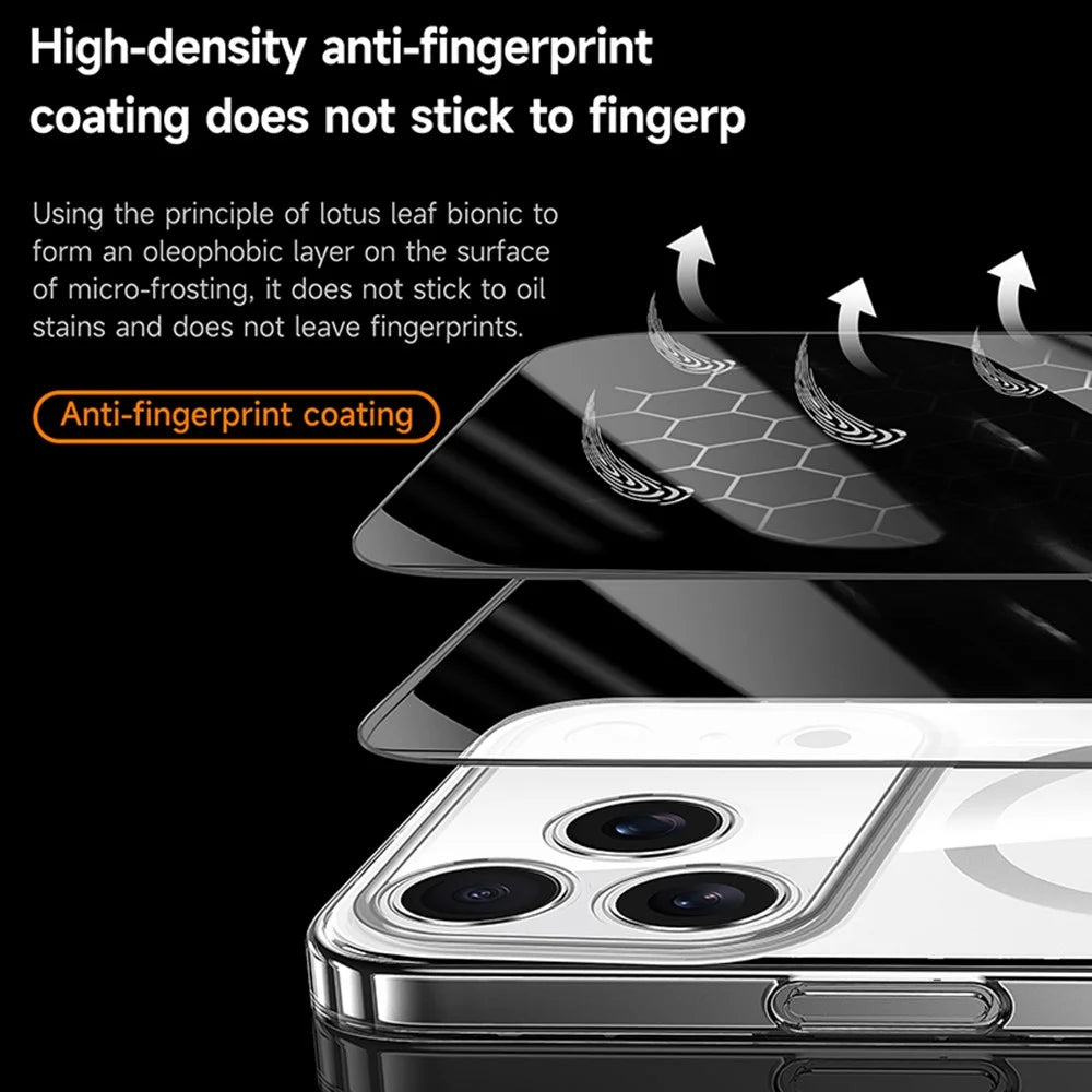 SULADA For iPhone 17 Pro Max Case Compatible with MagSafe Hard PC Crystal Clear Phone Cover - 5