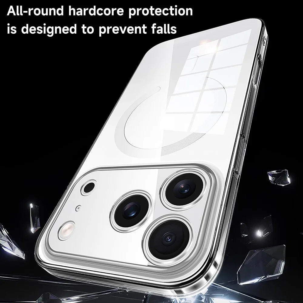 SULADA For iPhone 17 Pro Max Case Compatible with MagSafe Hard PC Crystal Clear Phone Cover - 7