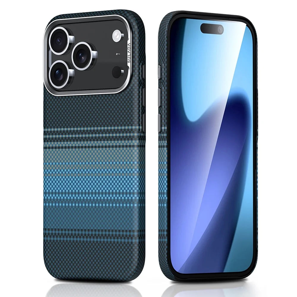 SULADA For iPhone 17 Pro Magnetic Case Hard PC Anti-Scratch Phone Cover - Sunrise Blue - 1