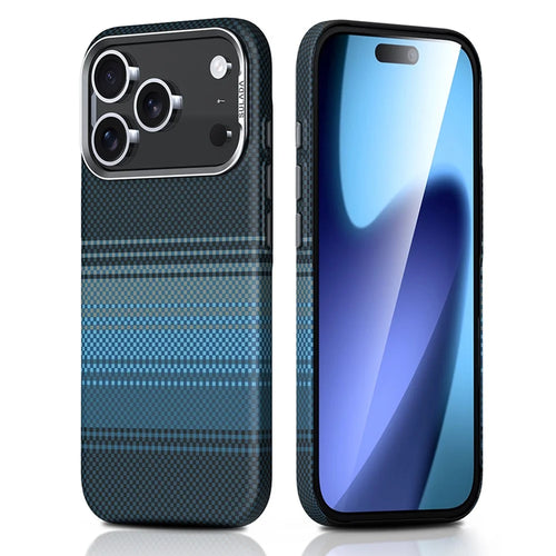 SULADA For iPhone 17 Pro Max Magnetic Case Hard PC Anti-Scratch Phone Cover - Sunrise Blue - 1