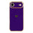 For iPhone Air Case TPU Phone Back Cover Electroplating Heart Pattern - Dark Purple - 3