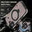 For iPhone 17 Case Compatible with MagSafe RFID Blocking Leather Wallet Cover with Rotating Ring Kickstand - Grey - 5