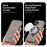 For iPhone 17 Case Compatible with MagSafe RFID Blocking Leather Wallet Cover with Rotating Ring Kickstand - Grey - 7
