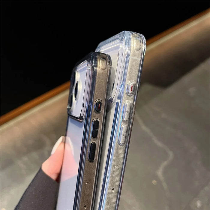 For iPhone 17 Pro Case High Transparency PC + TPU Phone Cover - Transparent White - 6
