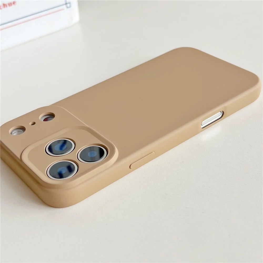 For iPhone 17 Pro Max Case Minimalist Solid Color Anti-scratch TPU Phone Cover with Soft Lining - Dark Purple - 4
