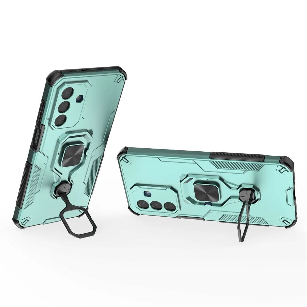 For Samsung Galaxy A18 5G / A18 4G / A17 5G / A17 4G Case Rotatable Ring Kickstand PC + TPU Shockproof Phone Cover - Green - 3