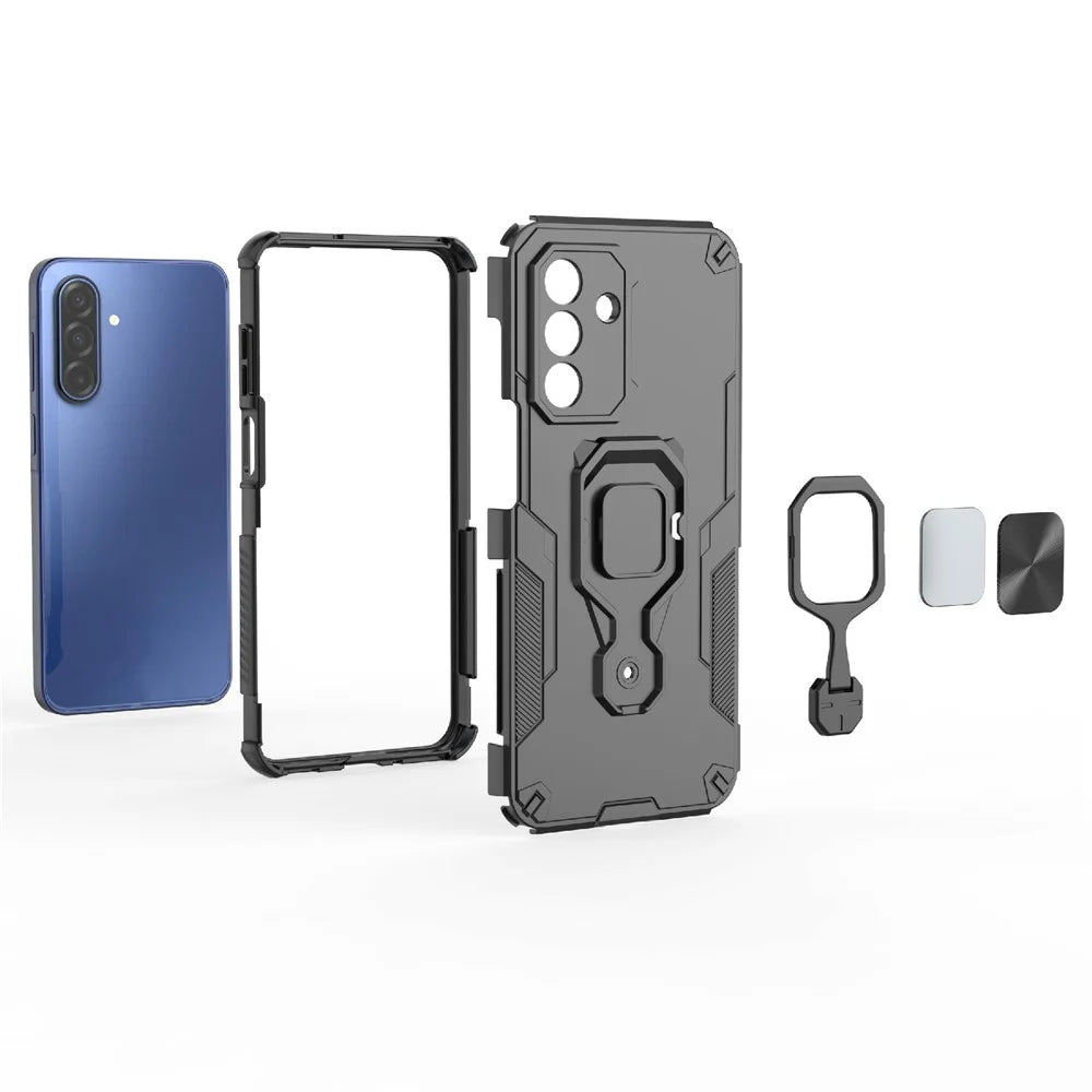 For Samsung Galaxy A18 5G / A18 4G / A17 5G / A17 4G Case Rotatable Ring Kickstand PC + TPU Shockproof Phone Cover - Green - 5