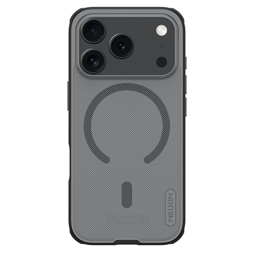 NILLKIN Super Frosted Shield Pro for iPhone 18 Pro / 17 Pro Magnetic Case Matte PC TPU Clear Black Phone Back Cover - Transparent Black - 3