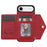 N.BEKUS For iPhone Air Leather Zipper Case Card Holder Phone Cover with Shoulder Strap - Red - 2