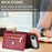 N.BEKUS For iPhone Air Leather Zipper Case Card Holder Phone Cover with Shoulder Strap - Red - 5