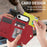 N.BEKUS For iPhone Air Leather Zipper Case Card Holder Phone Cover with Shoulder Strap - Red - 6