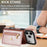 N.BEKUS For iPhone 18 Pro Max / 17 Pro Max Leather Zipper Case Card Holder Phone Cover with Shoulder Strap - Pink - 5