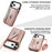 N.BEKUS For iPhone 18 Pro Max / 17 Pro Max Leather Zipper Case Card Holder Phone Cover with Shoulder Strap - Pink - 7