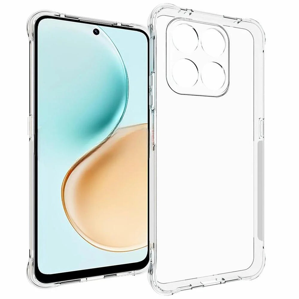 WANLONFENG For Honor 400 Smart 5G / 4G / X7d 4G Case  WL Series 2.0mm TPU Phone Cover with Tempered Glass Film - Transparent - 4