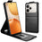 For Realme P4 Pro 5G Stand Case Magnetic Clasp Vertical Flip Leather Phone Cover with Card Holder - Black - 1