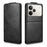 For Realme P4 Pro 5G Stand Case Magnetic Clasp Vertical Flip Leather Phone Cover with Card Holder - Black - 5