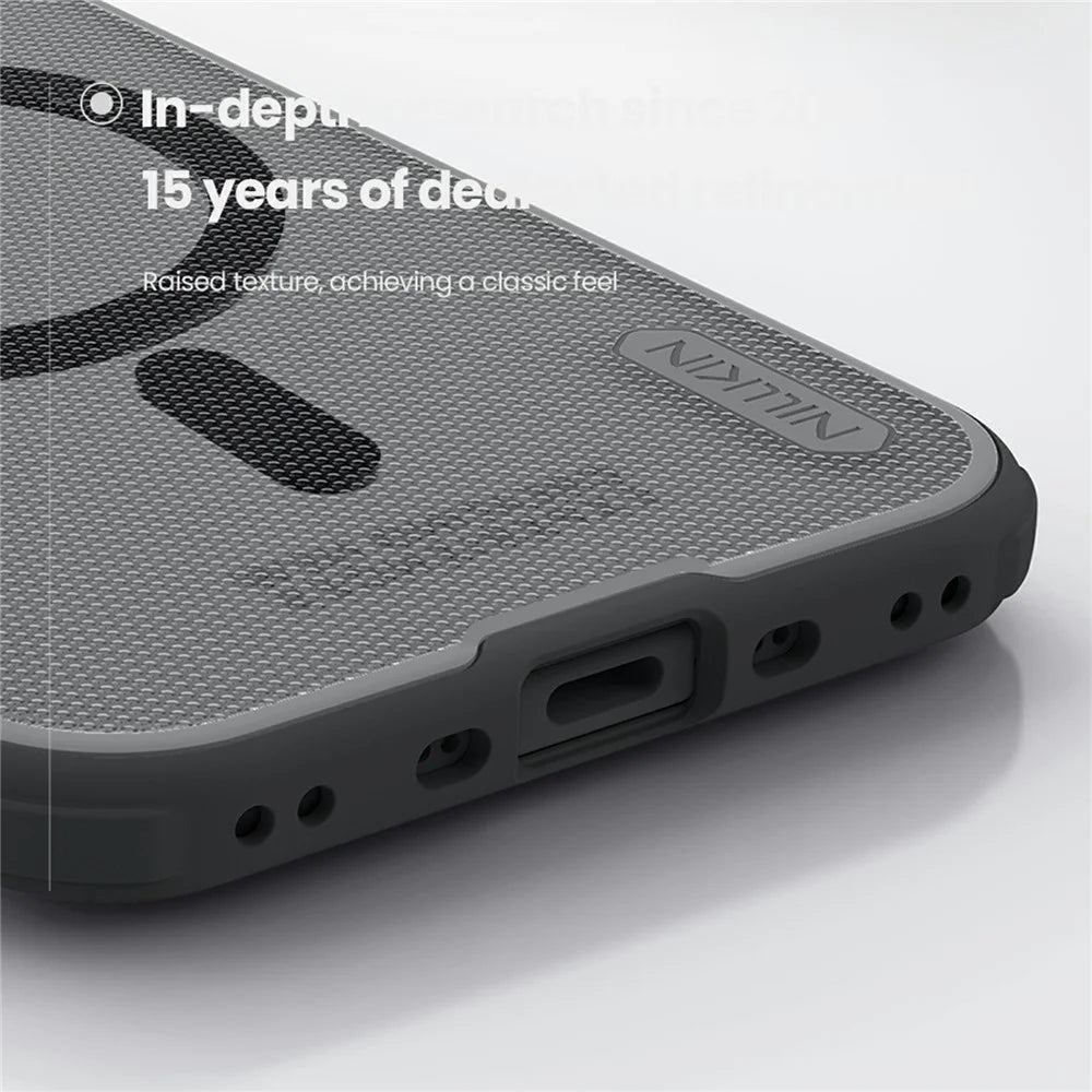 NILLKIN Super Frosted Shield Pro for iPhone Air Magnetic Case Matte PC TPU Clear Black Phone Back Cover - Transparent Black - 7