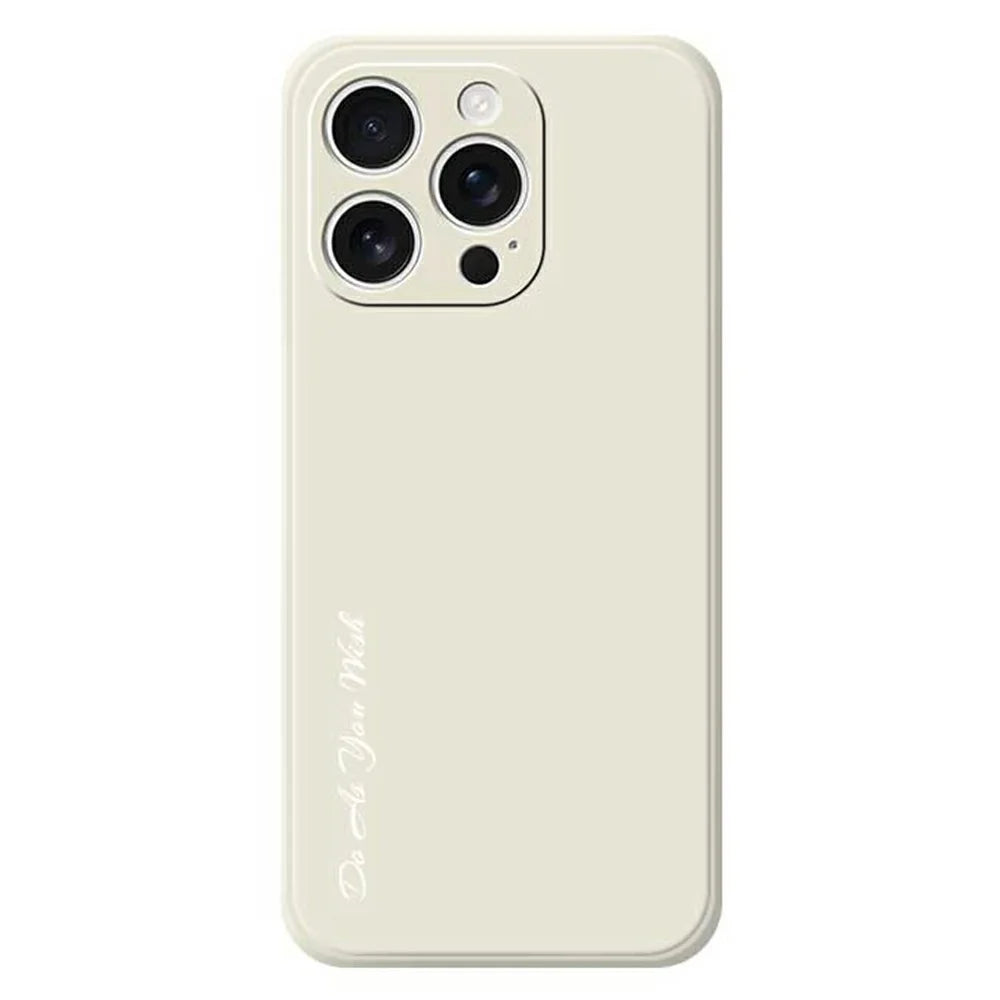 DO AS YOU WISH For iPhone 15 Pro Case Straight Edge TPU Phone Back Cover Precise Cutouts - White - 1