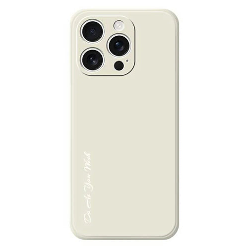 DO AS YOU WISH For iPhone 15 Pro Max Case Straight Edge TPU Phone Back Cover Precise Cutouts - White - 1
