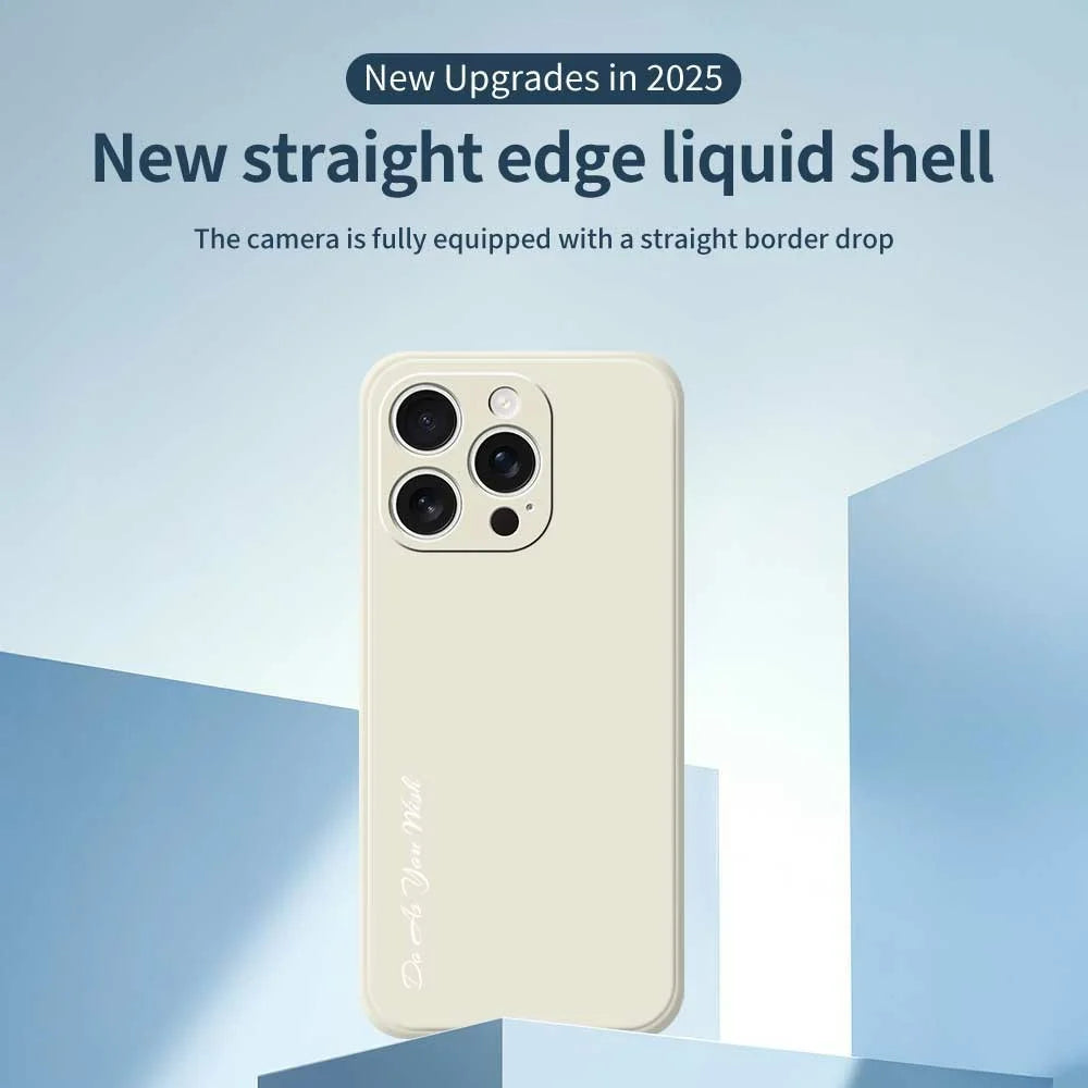 DO AS YOU WISH For iPhone 15 Pro Max Case Straight Edge TPU Phone Back Cover Precise Cutouts - White - 2