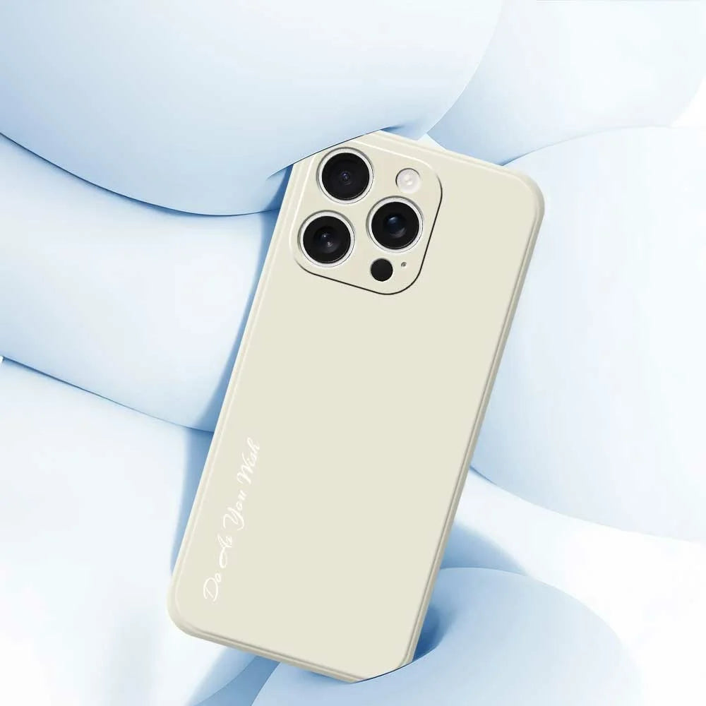 DO AS YOU WISH For iPhone 15 Pro Max Case Straight Edge TPU Phone Back Cover Precise Cutouts - White - 4