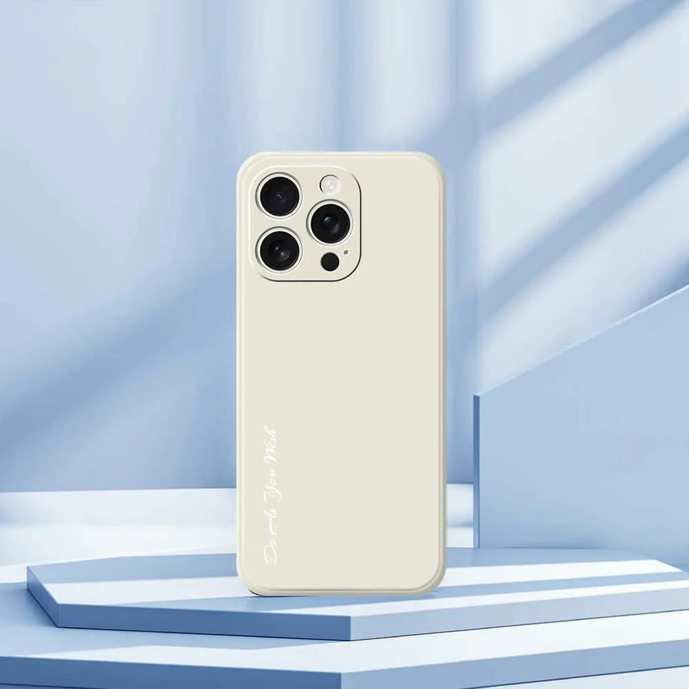 DO AS YOU WISH For iPhone 15 Pro Max Case Straight Edge TPU Phone Back Cover Precise Cutouts - White - 7