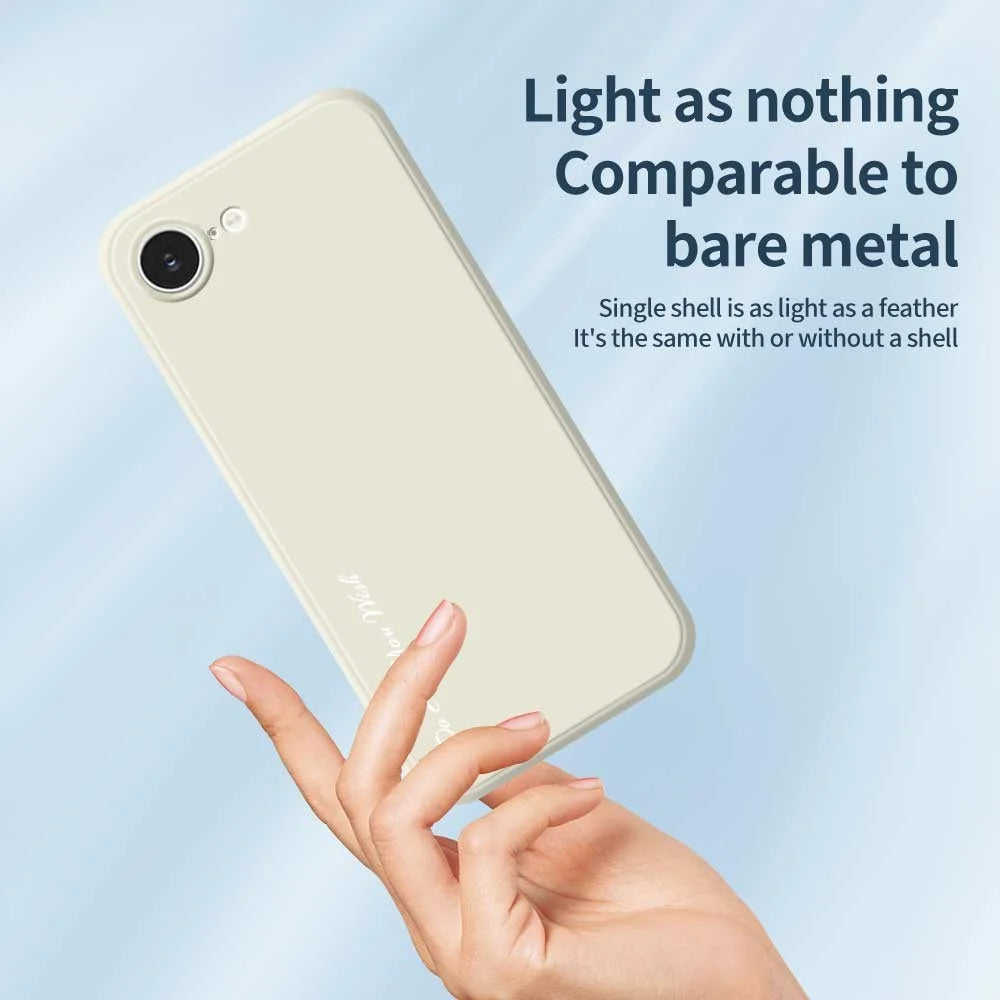 DO AS YOU WISH For iPhone 17e / 16e Case Straight Edge TPU Phone Back Cover Precise Cutouts - White - 3