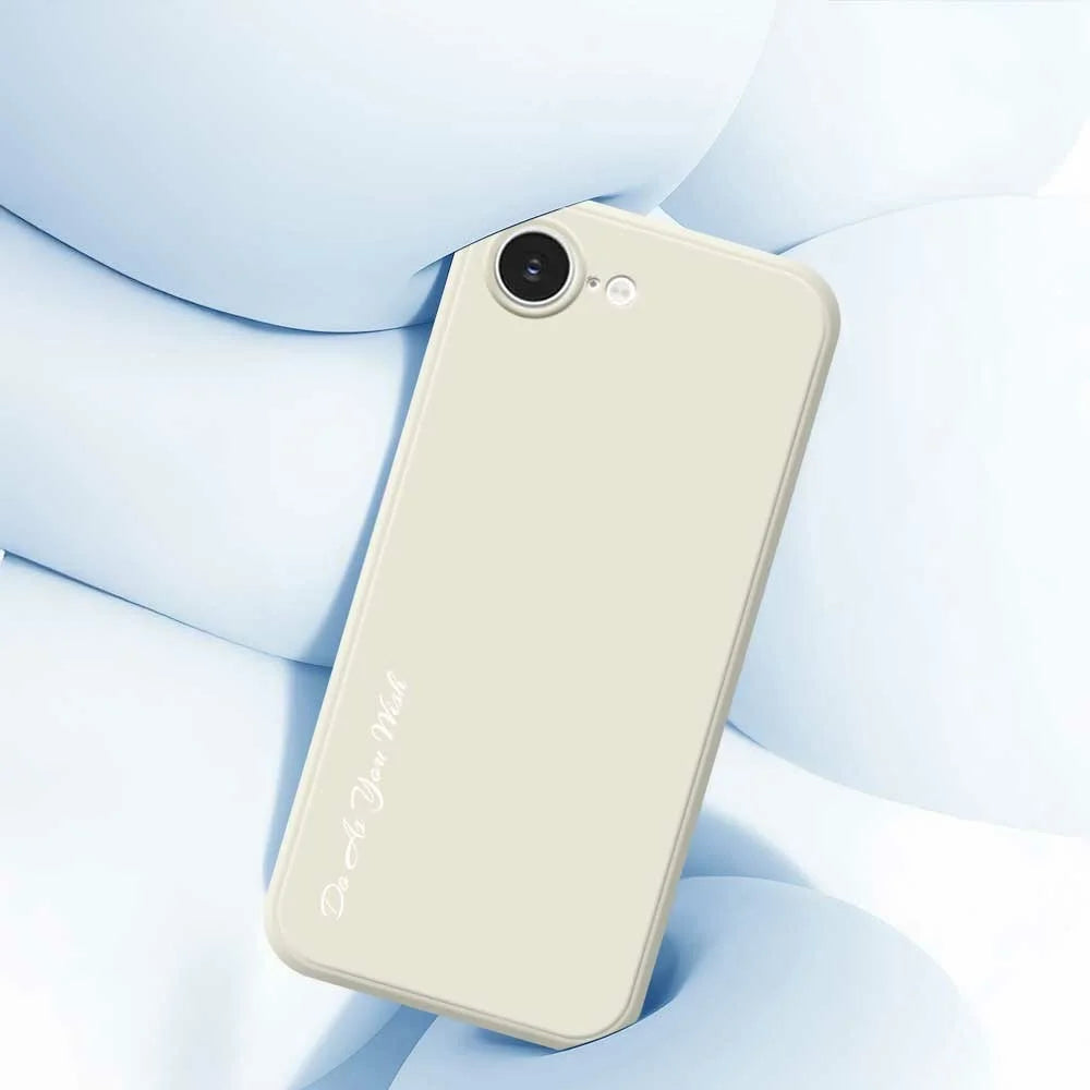 DO AS YOU WISH For iPhone 17e / 16e Case Straight Edge TPU Phone Back Cover Precise Cutouts - White - 4