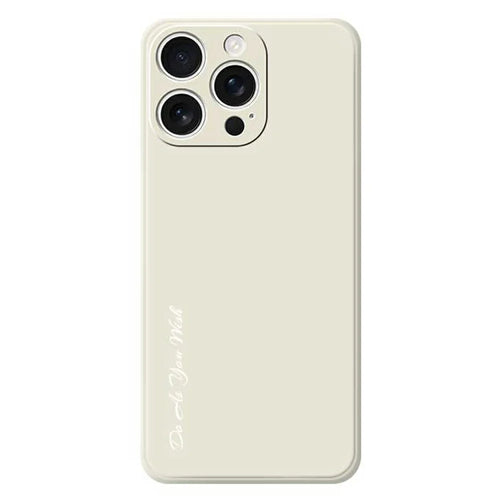 DO AS YOU WISH For iPhone 16 Pro Case Straight Edge TPU Phone Back Cover Precise Cutouts - White - 1