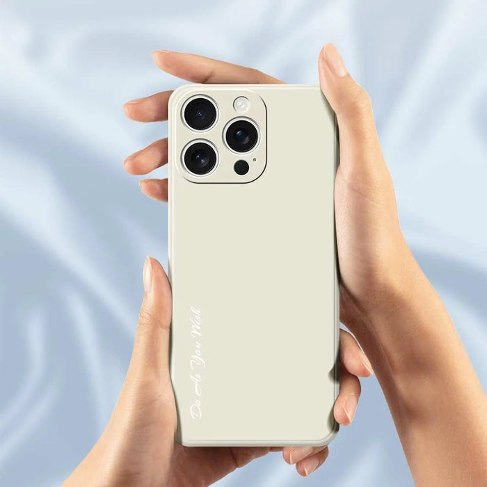 DO AS YOU WISH For iPhone 16 Pro Max Case Straight Edge TPU Phone Back Cover Precise Cutouts - White - 5