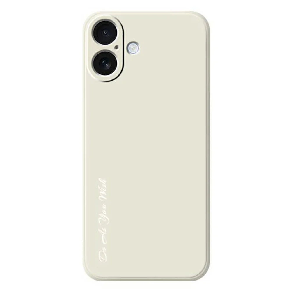 DO AS YOU WISH For iPhone 17 Case Straight Edge TPU Phone Back Cover Precise Cutouts - White - 1