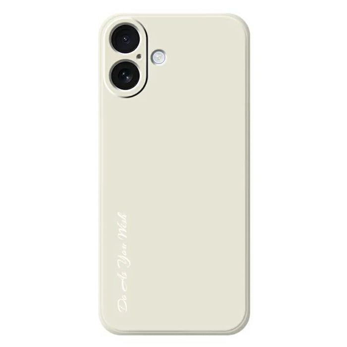 DO AS YOU WISH For iPhone 17 Case Straight Edge TPU Phone Back Cover Precise Cutouts - White - 1