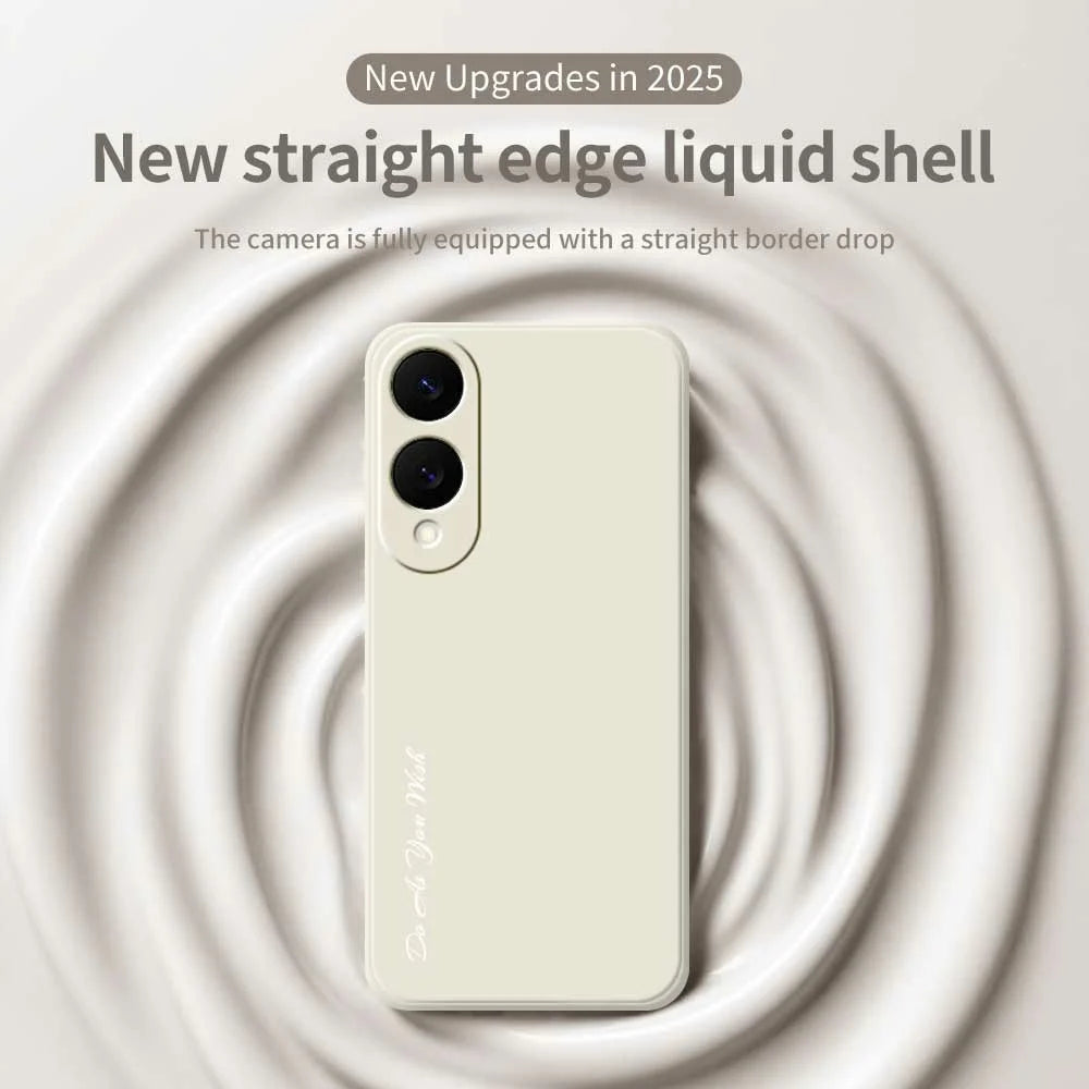 DO AS YOU WISH For Samsung Galaxy S25 Edge Case Straight Edge TPU Phone Back Cover Precise Cutouts - White - 2