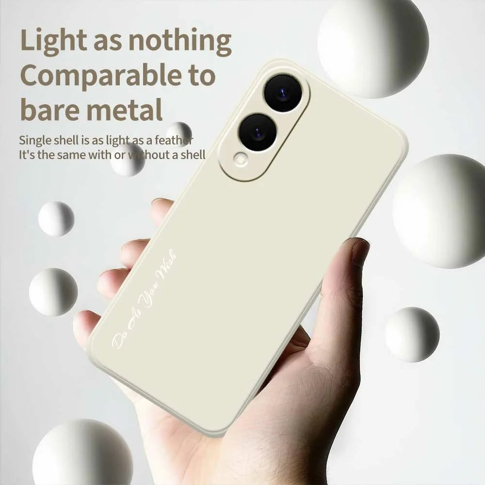 DO AS YOU WISH For Samsung Galaxy S25 Edge Case Straight Edge TPU Phone Back Cover Precise Cutouts - White - 3