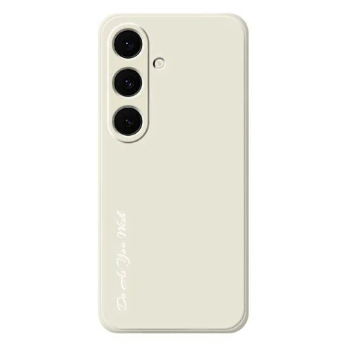DO AS YOU WISH For Samsung Galaxy S25 FE Case Straight Edge TPU Phone Back Cover Precise Cutouts - White - 1