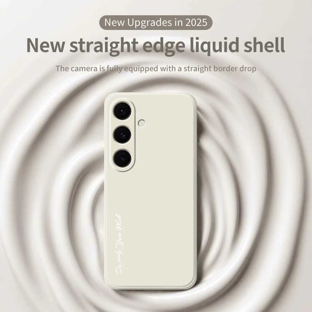 DO AS YOU WISH For Samsung Galaxy S25 FE Case Straight Edge TPU Phone Back Cover Precise Cutouts - White - 2