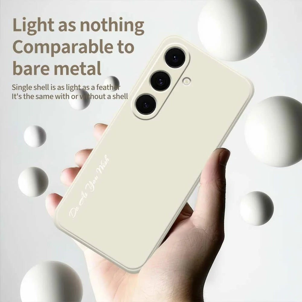 DO AS YOU WISH For Samsung Galaxy S25 FE Case Straight Edge TPU Phone Back Cover Precise Cutouts - White - 3