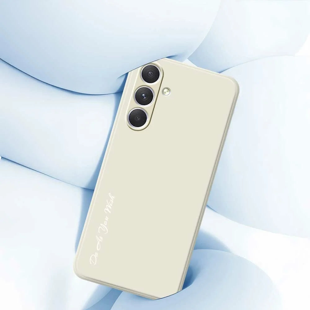 DO AS YOU WISH For Samsung Galaxy A54 5G Case Straight Edge TPU Phone Back Cover Precise Cutouts - White - 4
